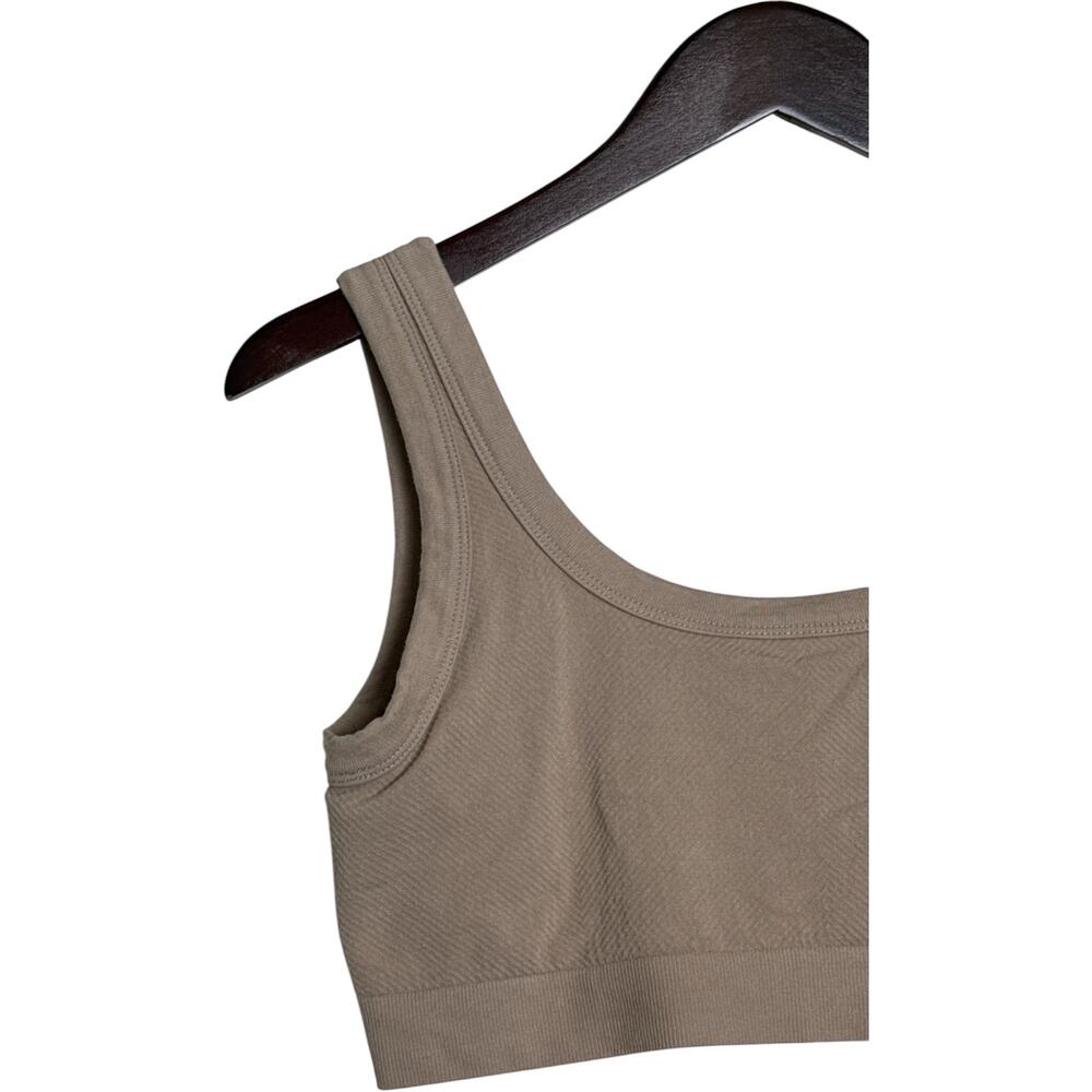 Zella Women’s L Taupe Seamless Scoop Neck Sports Bra Yoga Activewear EUC - Picture 3 of 6
